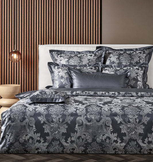 Maco-satin bed linen LOUIS XIV. GREY - HomeFashion