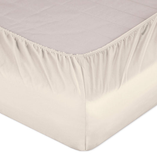 Maco-Satin fitted bed sheet SELECT CREAM - HomeFashion
