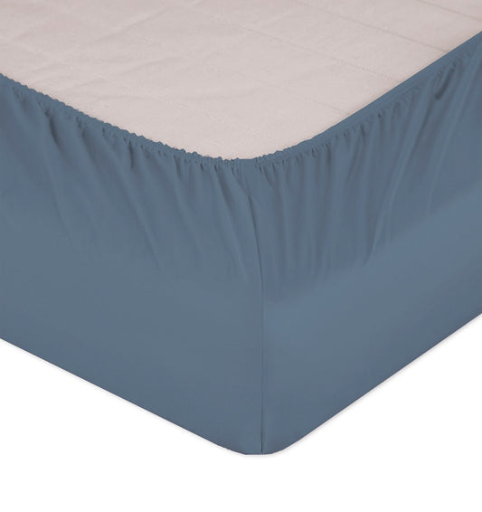 Maco-Satin fitted bed sheet SELECT DENIM - HomeFashion