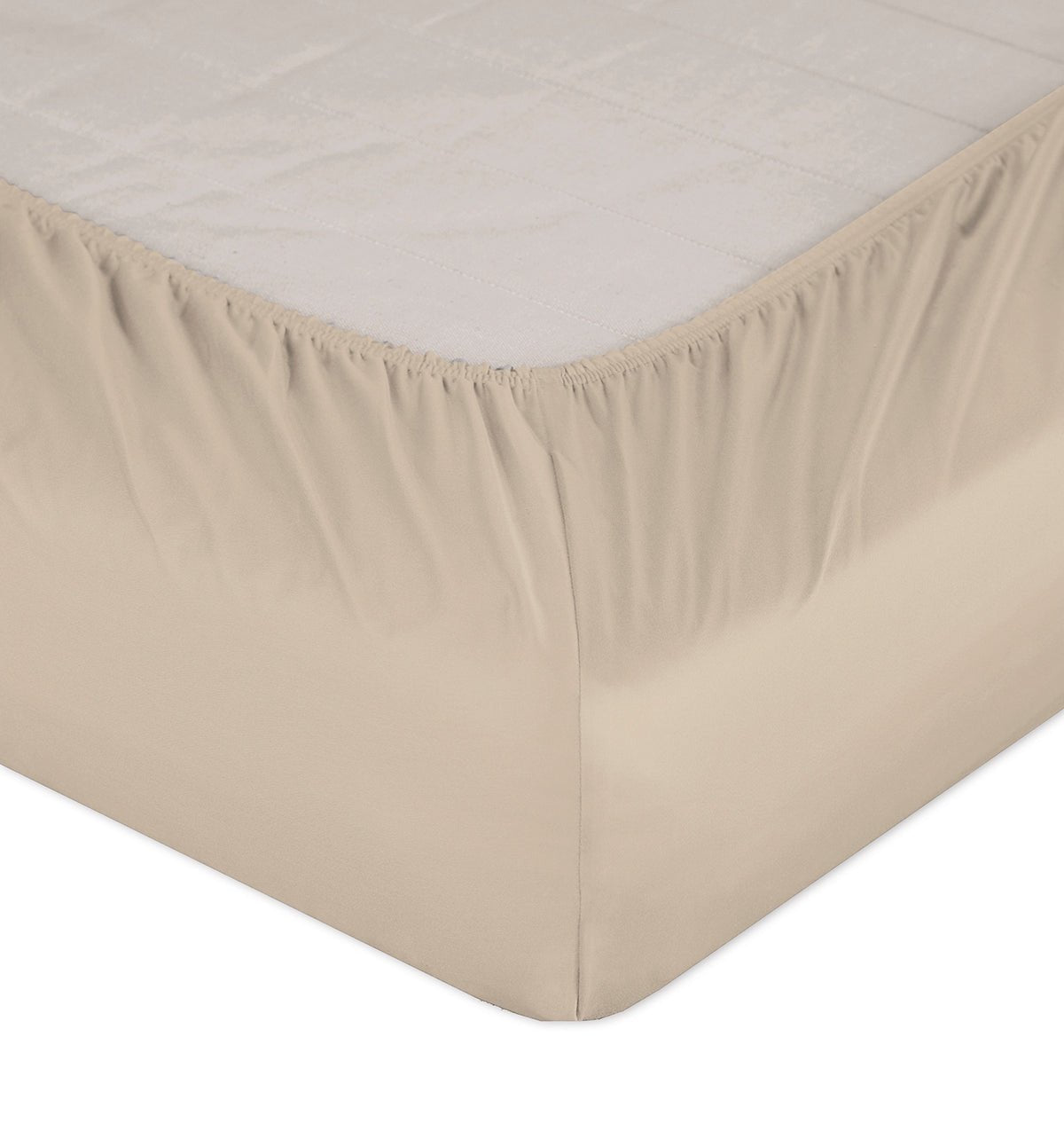 Maco-Satin fitted bed sheet SELECT PEANUT - HomeFashion