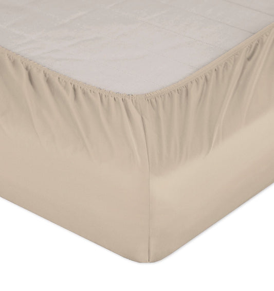 Maco-Satin fitted bed sheet SELECT PEANUT - HomeFashion