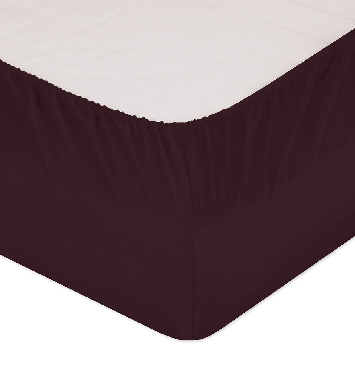 Maco-Satin fitted bed sheet SELECT PLUM - HomeFashion