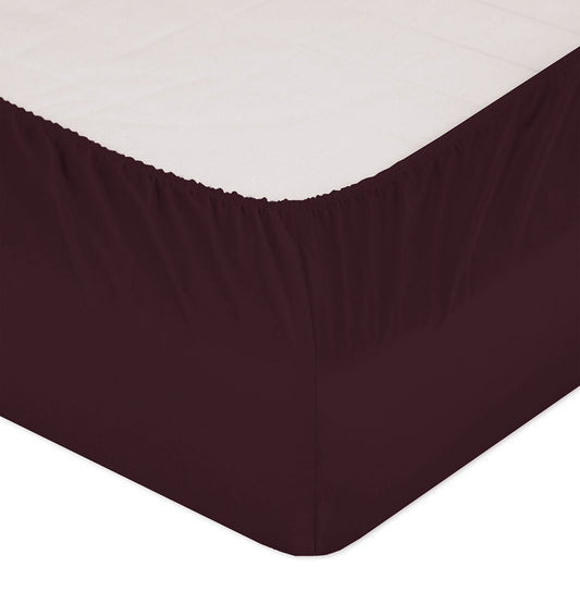 Maco-Satin fitted bed sheet SELECT PLUM - HomeFashion