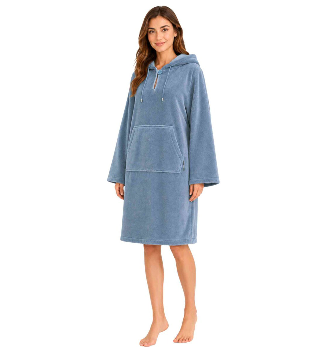 Women's Hooded Poncho MALU DENIM