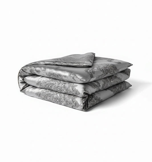 Mulberry silk duvet cover AVIANO BLACK - HomeFashion