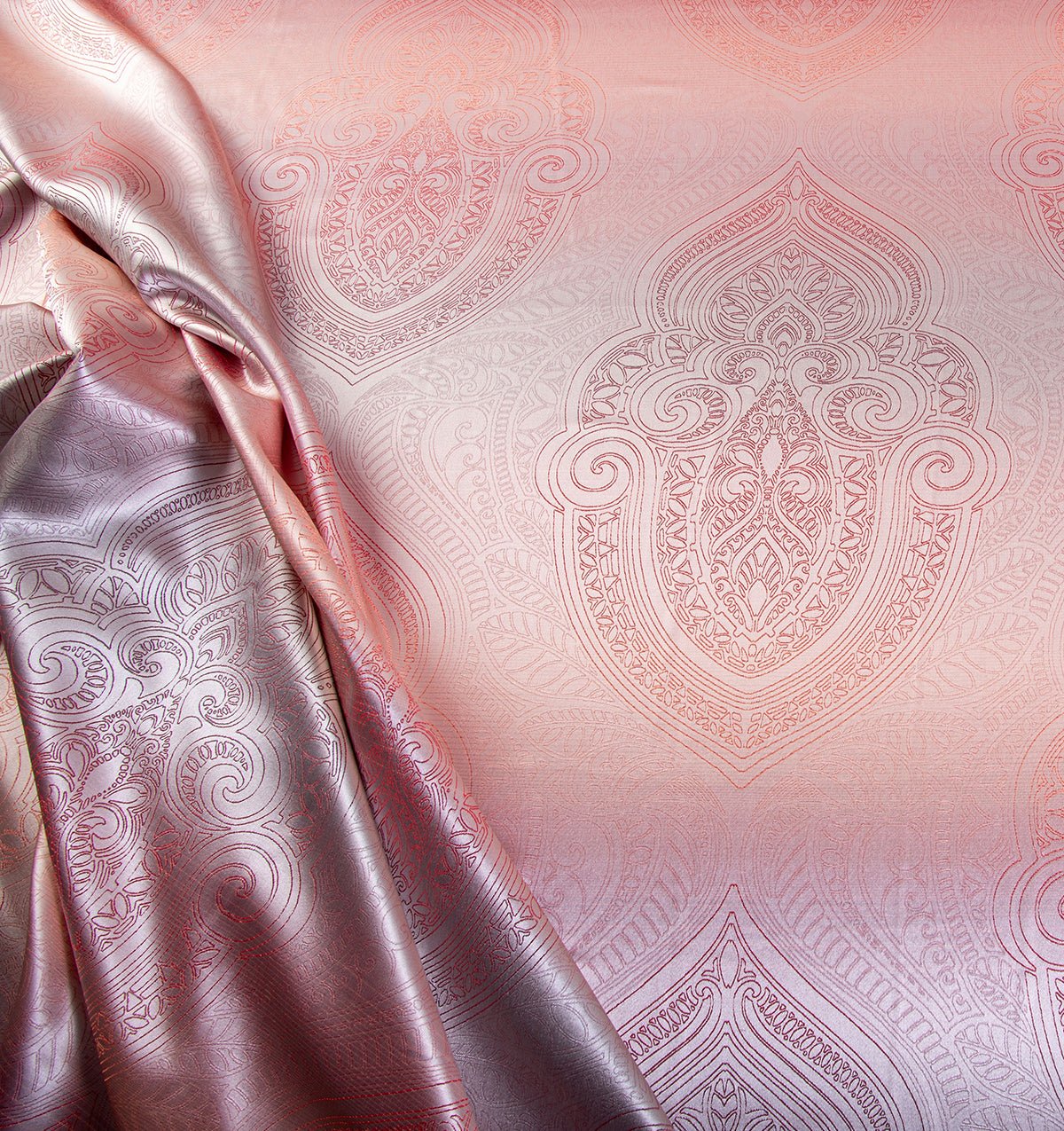 Mulberry silk duvet cover LYRA CERISE RED - HomeFashion