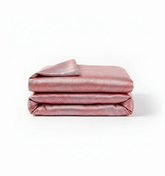 Mulberry silk duvet cover LYRA CERISE RED - HomeFashion