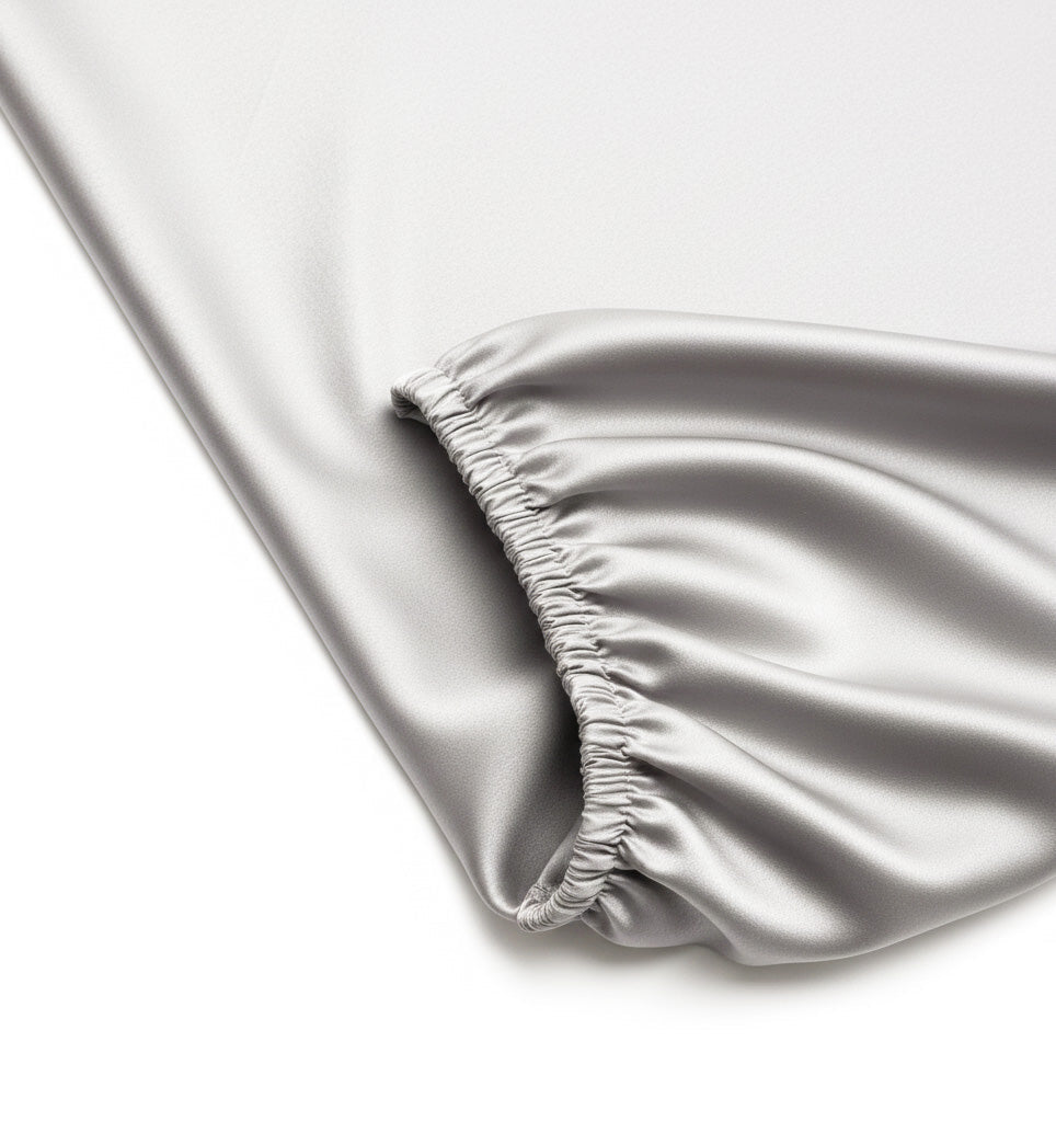 Mulberry silk fitted sheet HELIOS ASH - HomeFashion