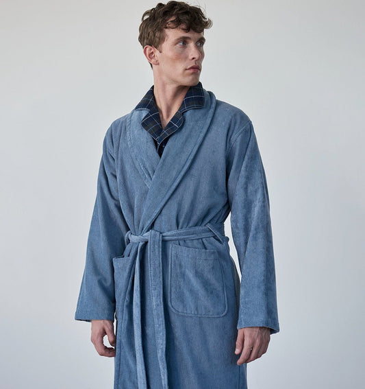 Organic cotton bathrobe Grey - HomeFashion