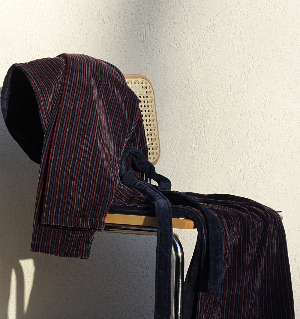 Organic cotton bathrobe MULTI STRIPES - HomeFashion