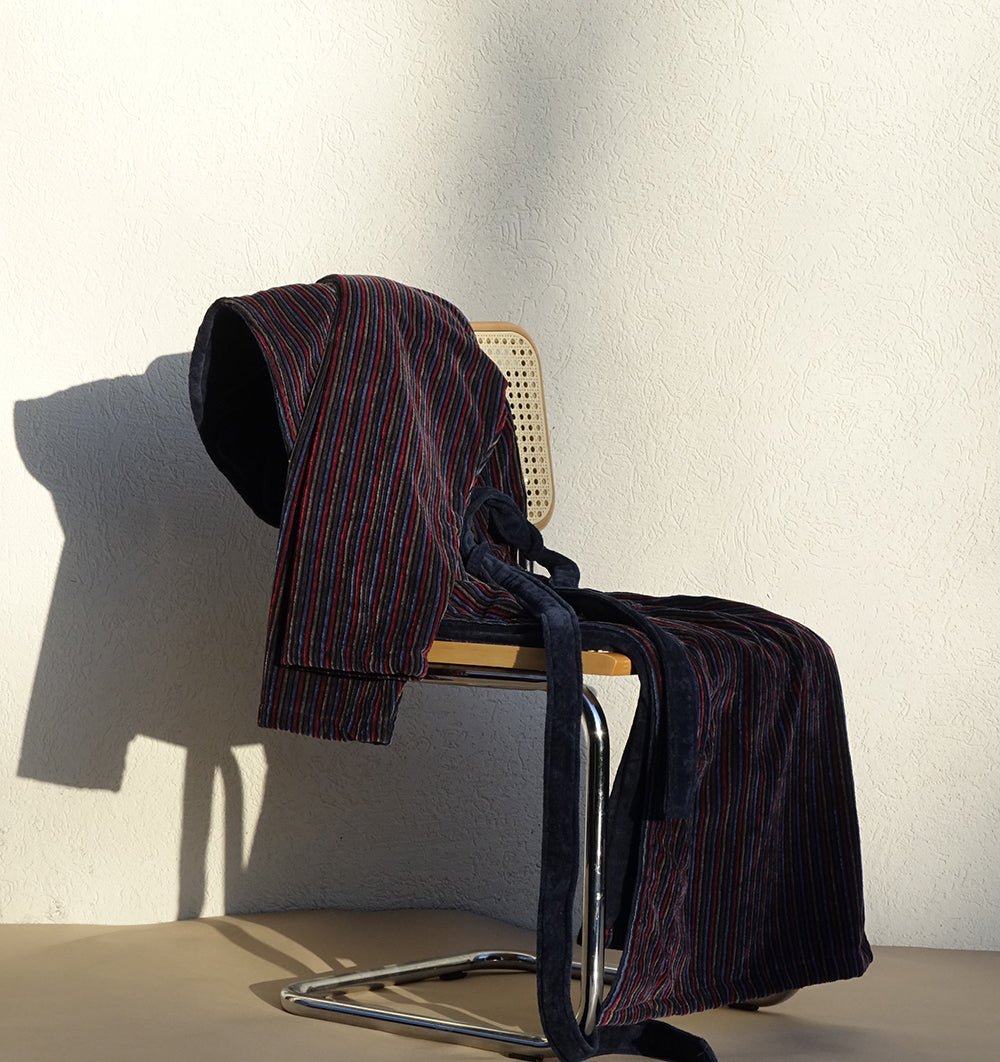 Organic cotton bathrobe MULTI STRIPES - HomeFashion