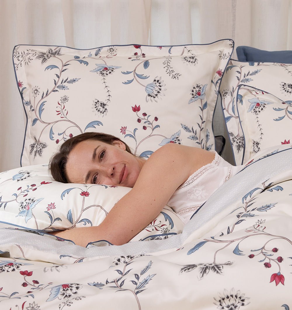 Organic cotton satin bed linen WINTER GARDEN - HomeFashion