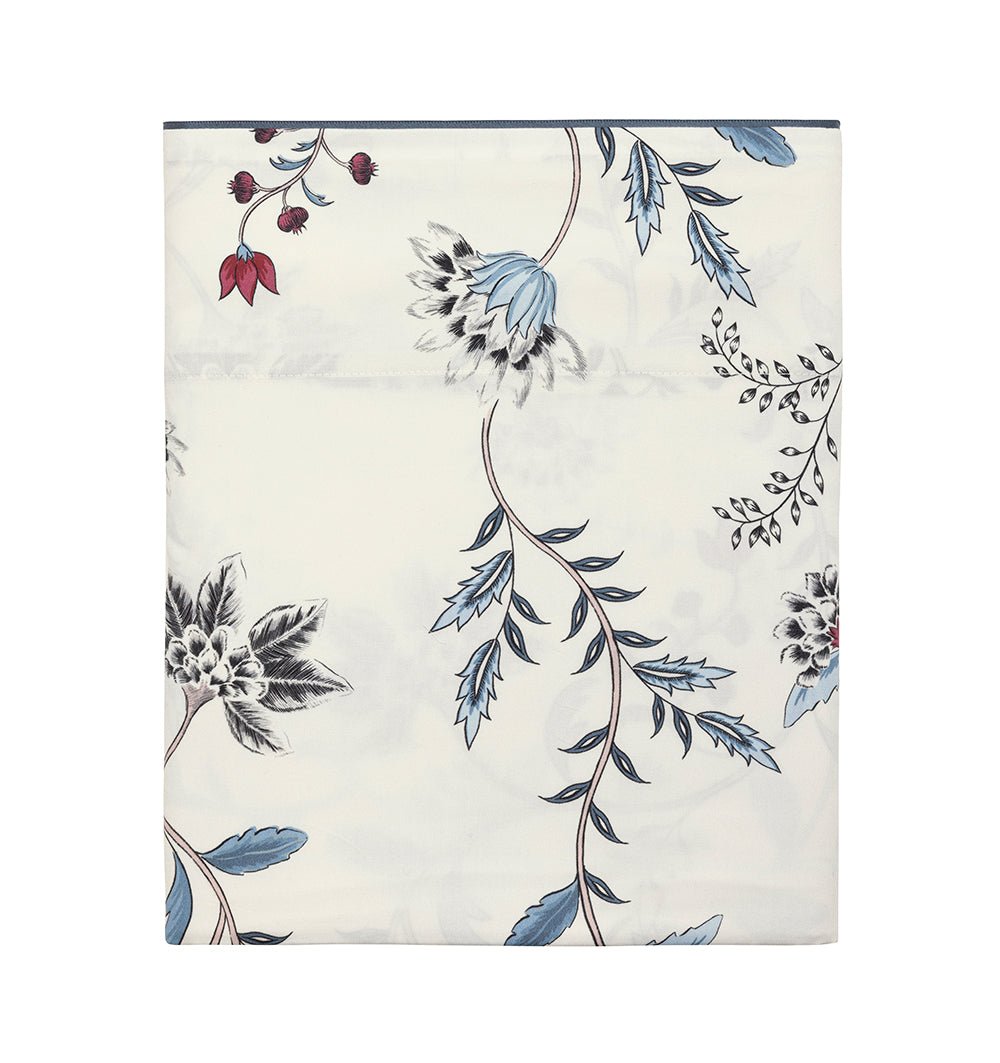 Organic cotton satin bed sheet WINTER GARDEN - HomeFashion