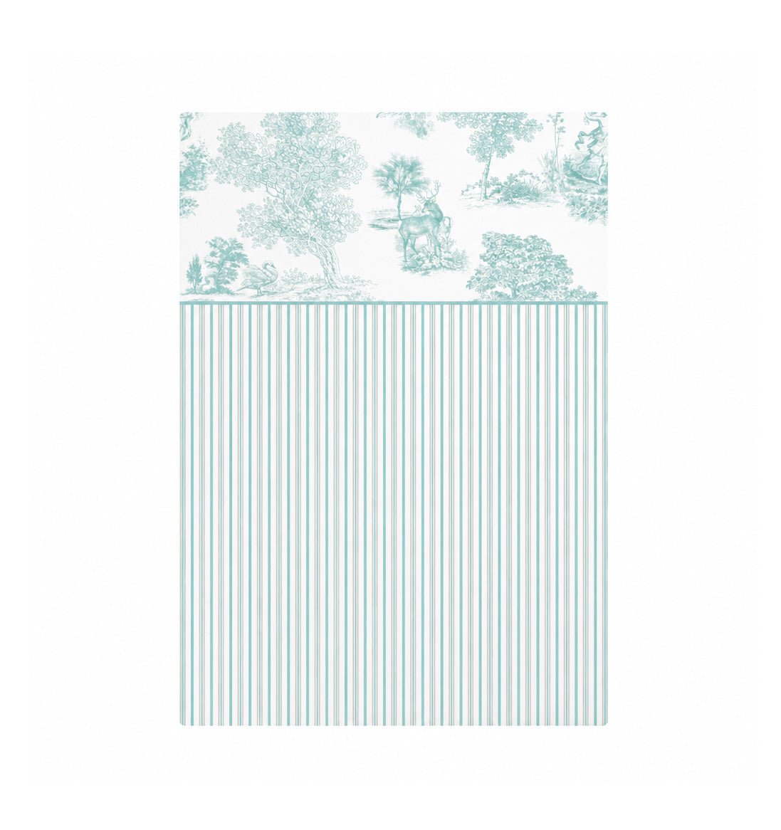 Percale bed sheet POESIE AQUA - HomeFashion