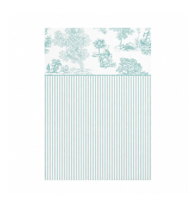 Percale bed sheet POESIE AQUA - HomeFashion