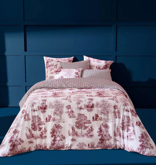 Percale bed sheet POESIE ROSE