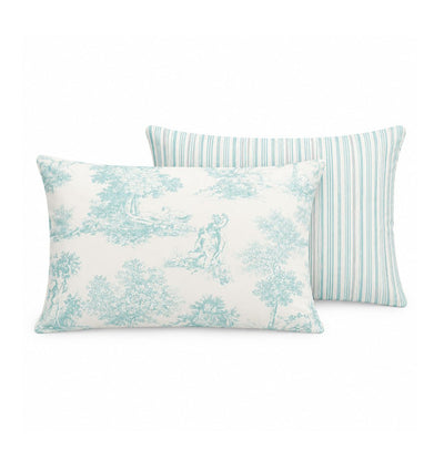 Percale pillowcase POESIE AQUA - HomeFashion