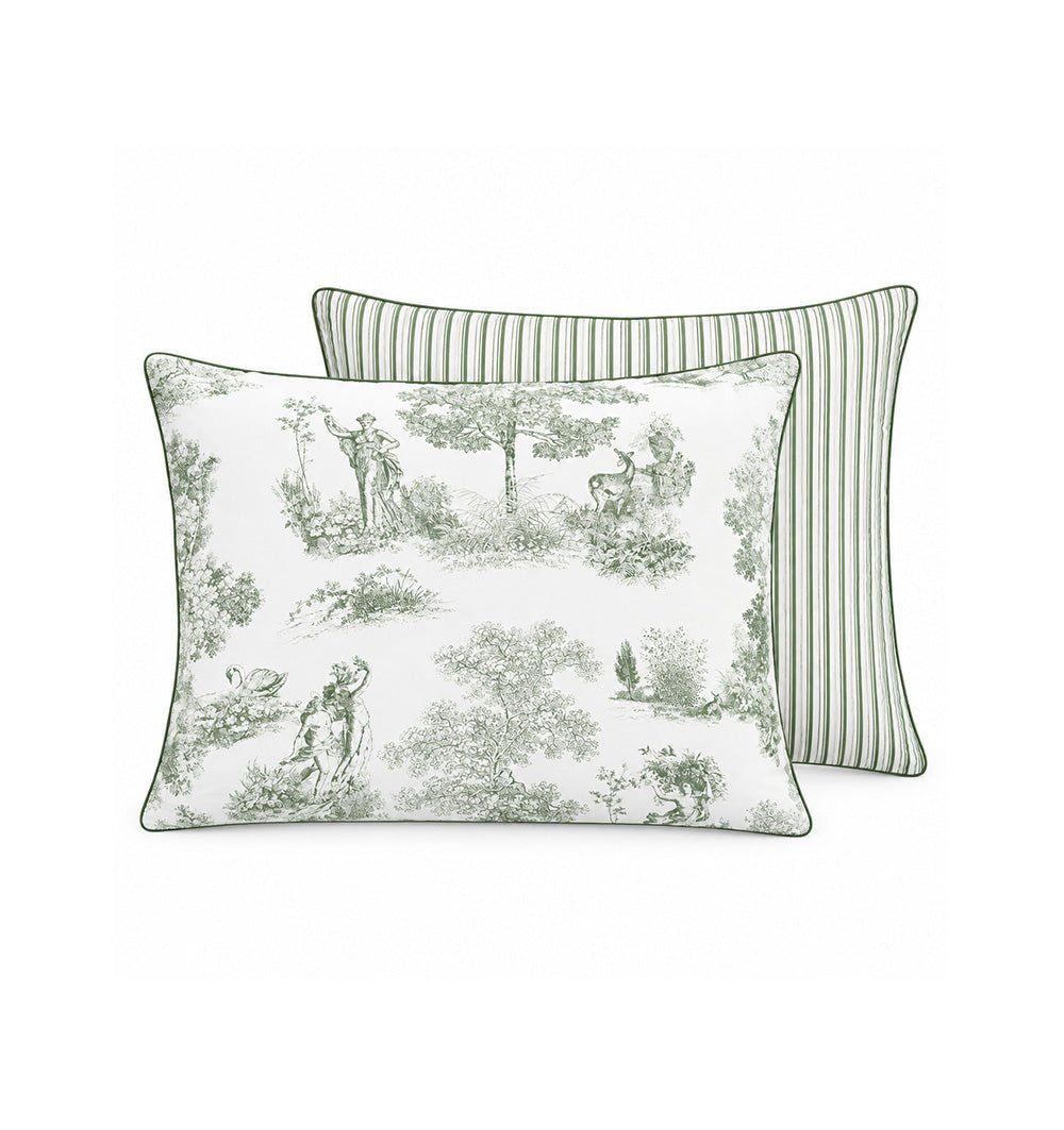 Percale pillowcase POESIE OLIVE - HomeFashion