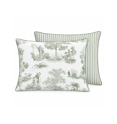 Percale pillowcase POESIE OLIVE - HomeFashion