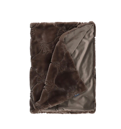 Plaid JOOP! COZY CORNFLOWER FAUX FUR BROWN - HomeFashion