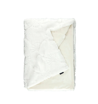 Plaid JOOP! COZY CORNFLOWER FAUX FUR WHITE - HomeFashion