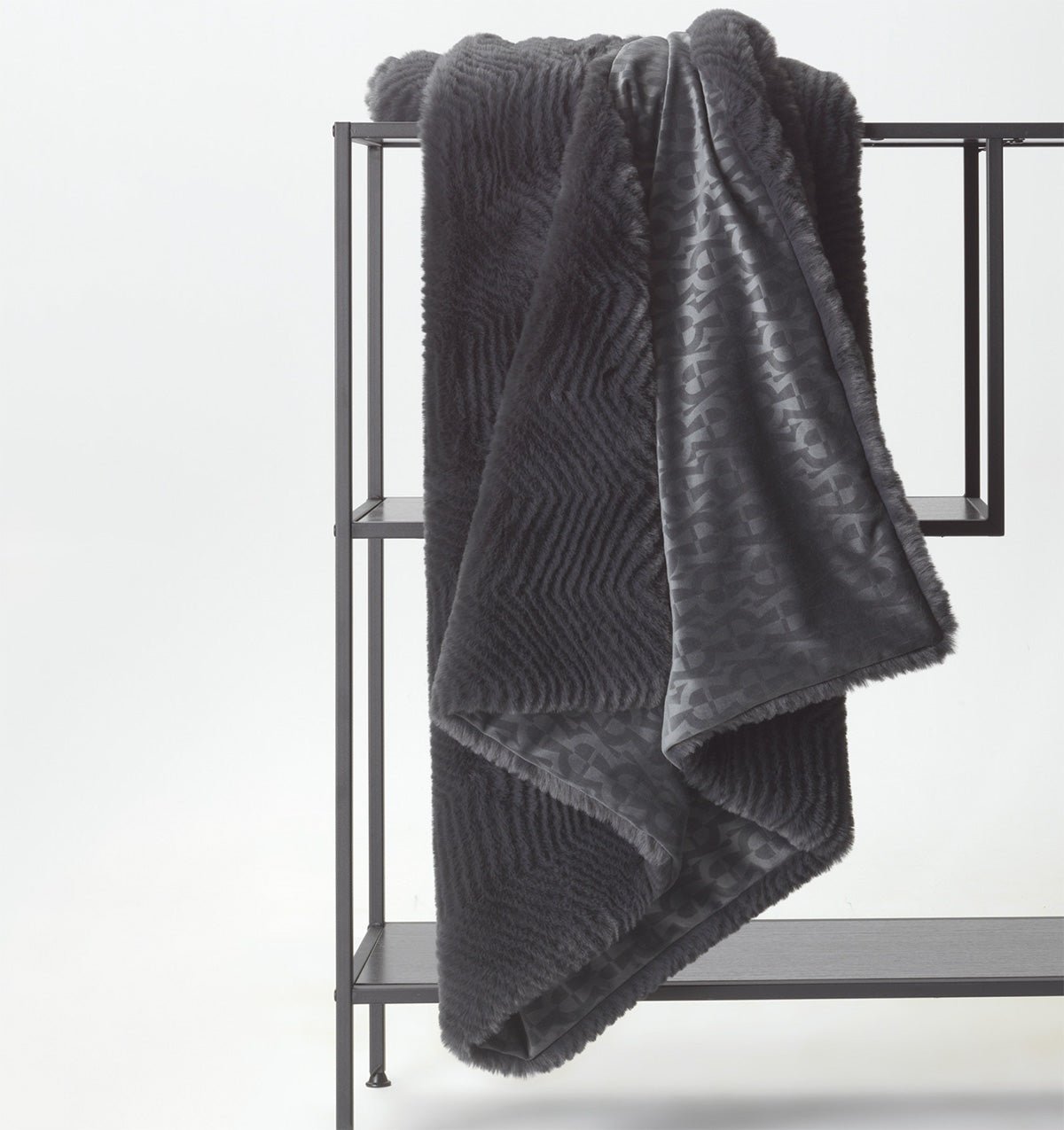Plaid LUX FAUX FUR GREY AIGNER - HomeFashion