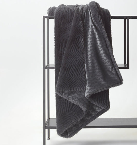Plaid LUX FAUX FUR GREY AIGNER - HomeFashion