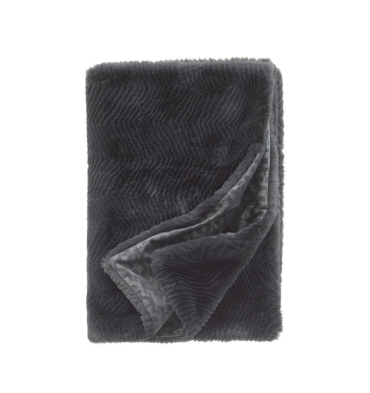 Plaid LUX FAUX FUR GREY AIGNER - HomeFashion