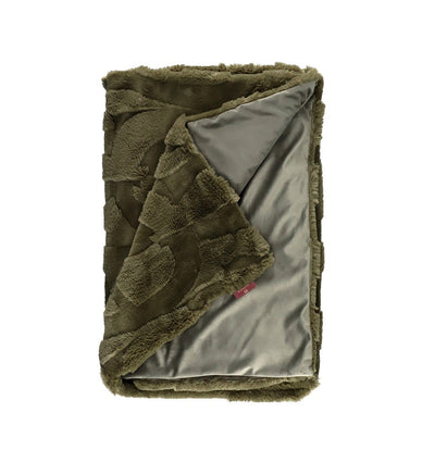 Plaid SERENITY FAUX FUR KHAKI AIGNER - HomeFashion