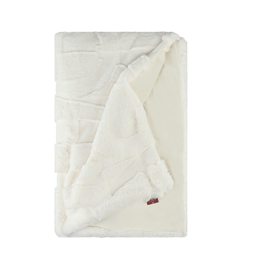 Plaid SERENITY FAUX FUR WHITE AIGNER - HomeFashion
