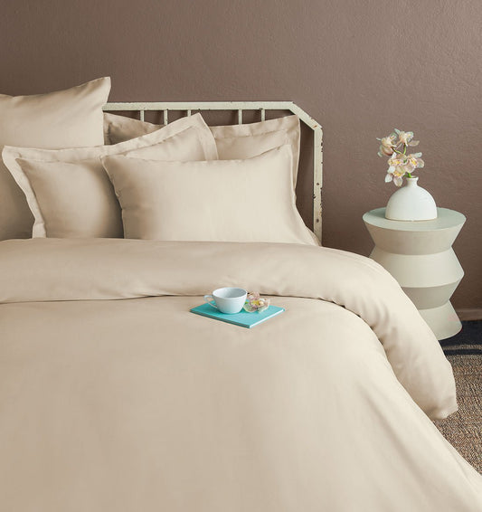 Plain Satin Duvet Cover Set ORCHIDE - HomeFashion