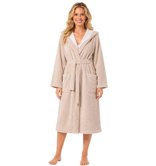Plush Bamboo Hooded bathrobe GEENA - HomeFashion