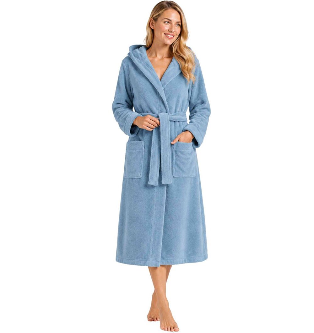 Plush Bamboo Hooded bathrobe GEENA DENIM - HomeFashion