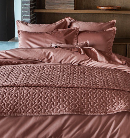 Organic cotton satin duvet cover TEOPHILE TERRE - HomeFashion