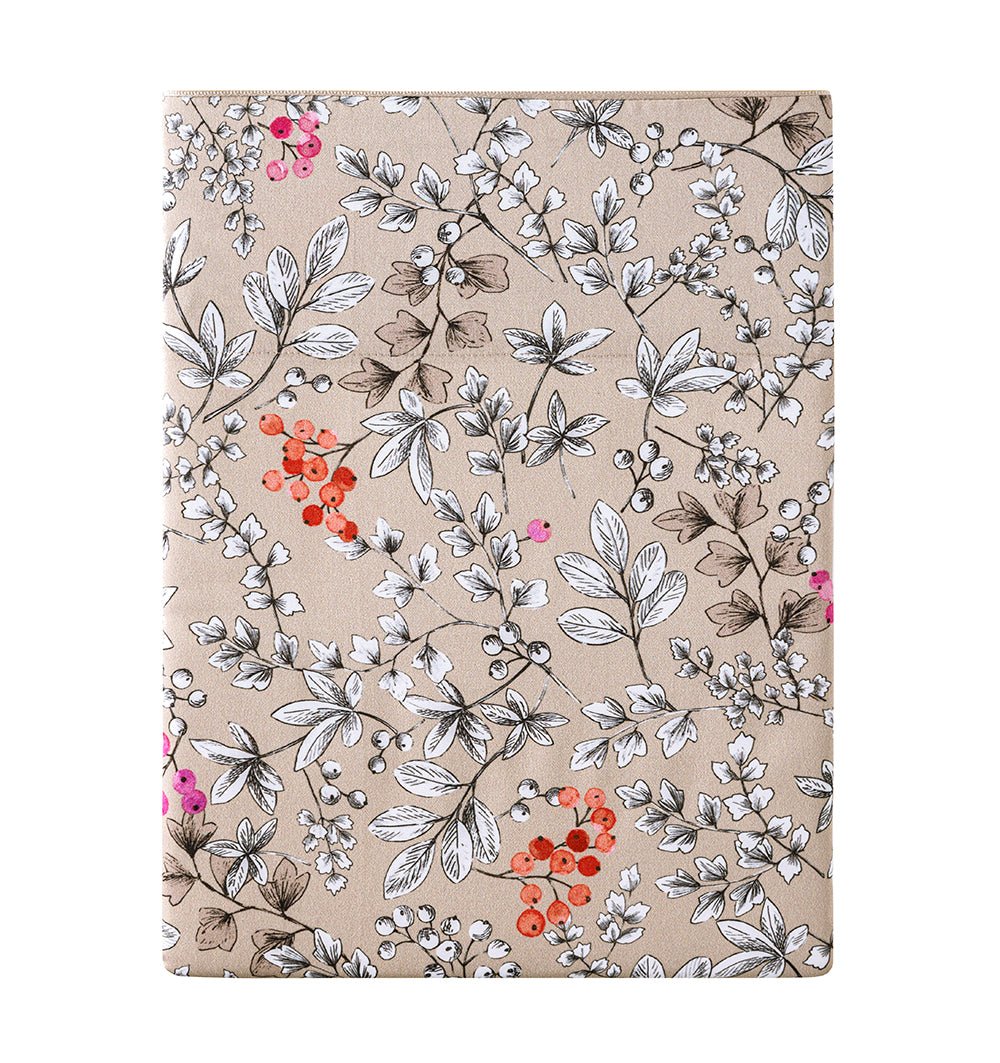 Premium satin bed sheet CUEILLETTE - HomeFashion