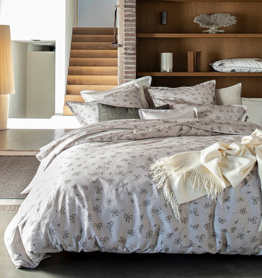 Premium satin duvet cover QUATRE FEUILLES - HomeFashion