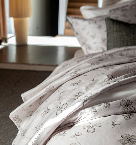 Premium satin duvet cover QUATRE FEUILLES - HomeFashion