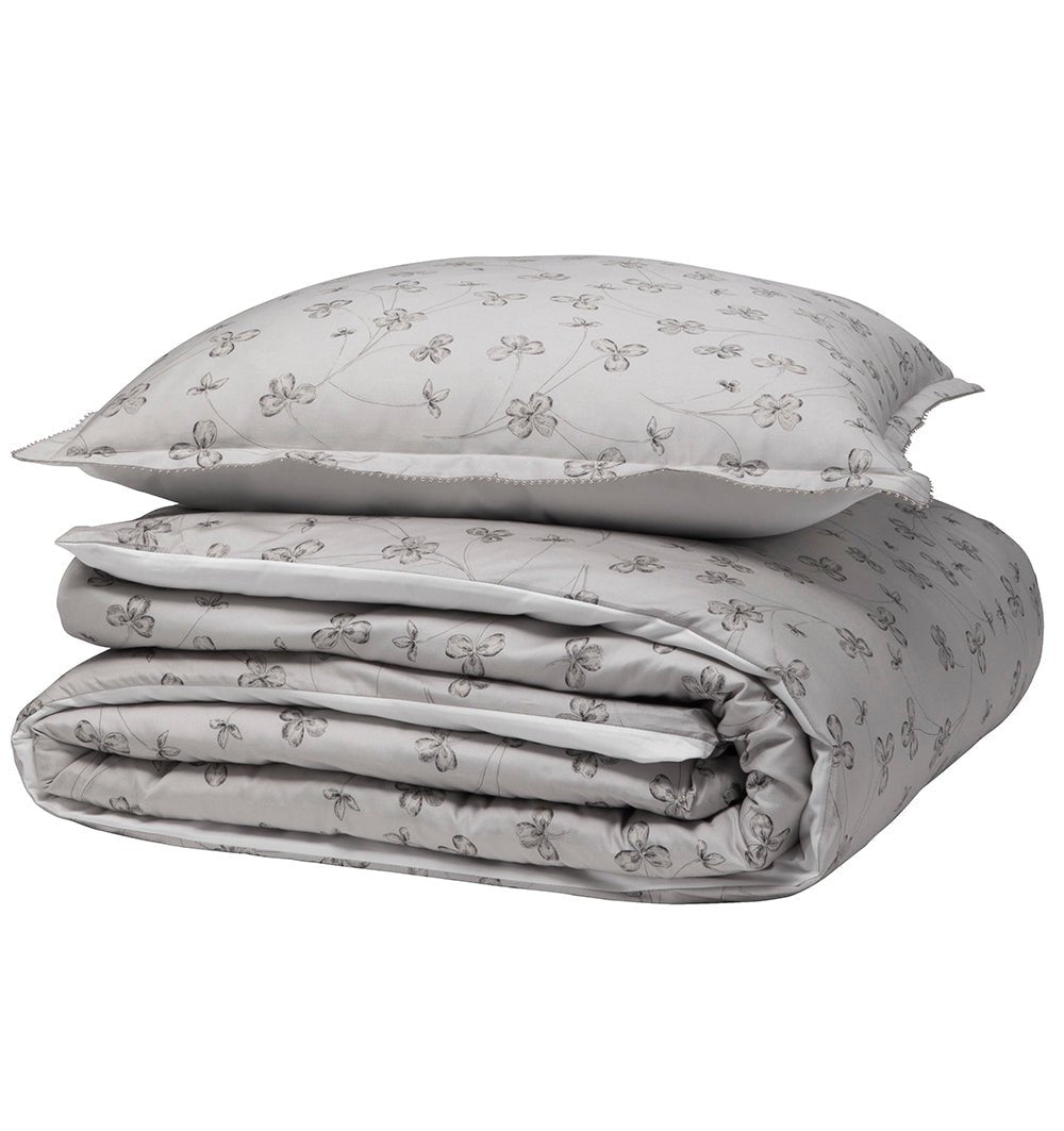 Premium satin duvet cover QUATRE FEUILLES - HomeFashion