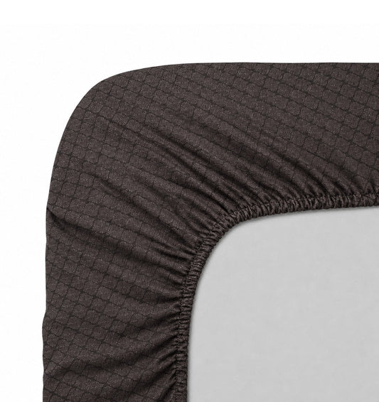 Premium satin fitted bed sheet BRAIDED QUARTZ - HomeFashion