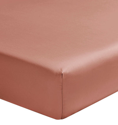 Organic cotton satin fitted bed sheet TEOPHILE TERRE - HomeFashion