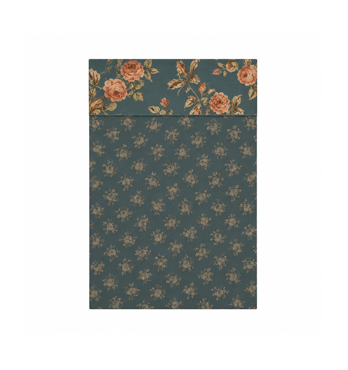 Premium satin flat sheet AUTUMN ROSES - HomeFashion