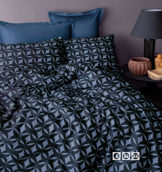 Sateen bedding set MONDO BLUE - HomeFashion