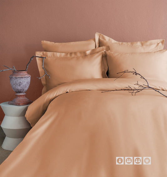 Sateen bedding set PEACH - HomeFashion