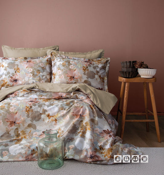 Sateen bedding set SWAN - HomeFashion