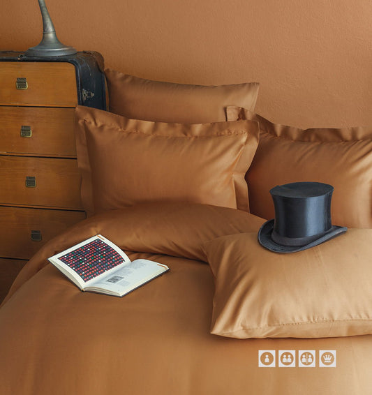 Sateen bedding set TERRA COTTA - HomeFashion