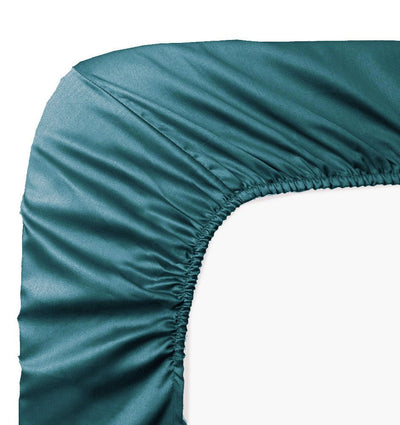 Satin bottom fitted sheet AVA UNI CANARD - HomeFashion