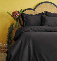 Satiin voodipesukomplekt MICHELLE BLACK - HomeFashion