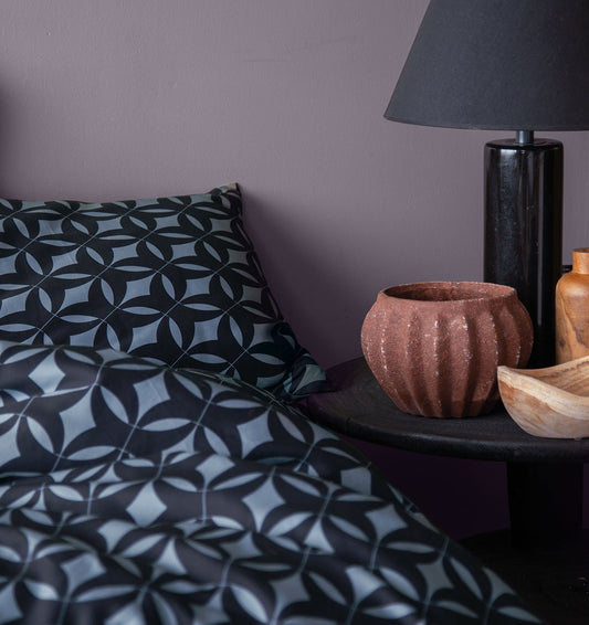 Satin bedding set MONDO BLUE - HomeFashion