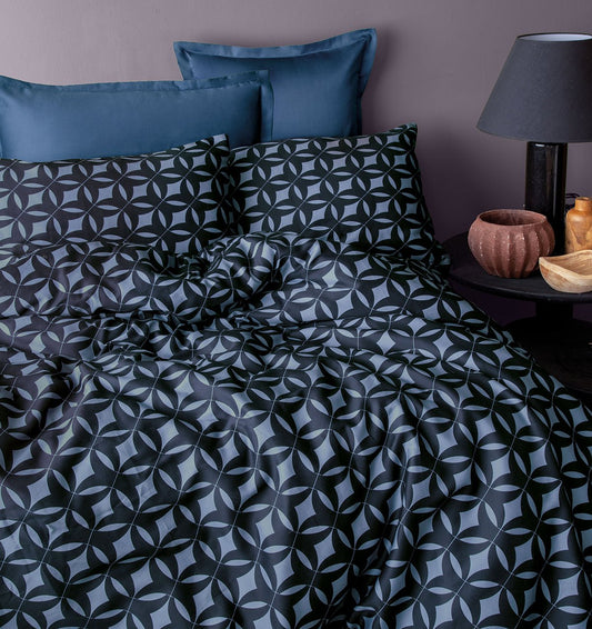 Satin bedding set MONDO BLUE - HomeFashion