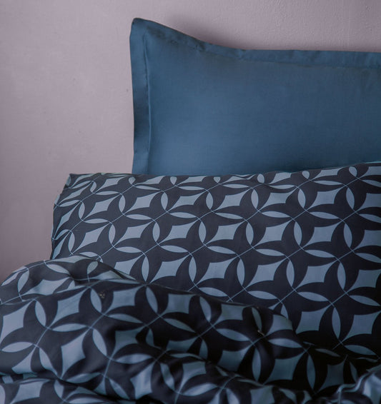 Satin bedding set MONDO BLUE - HomeFashion